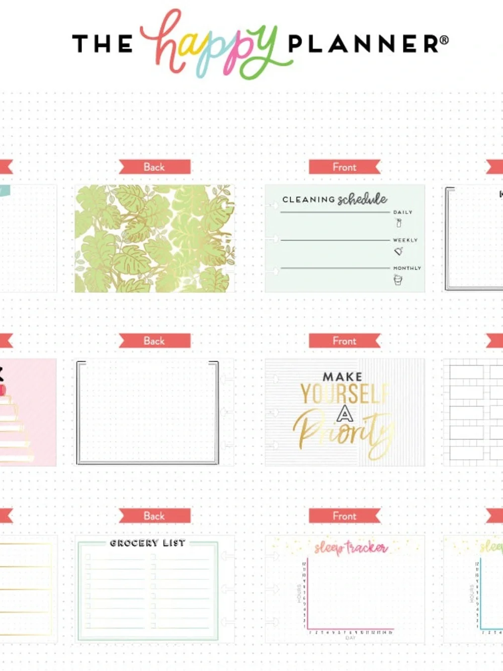 The Happy Planner Journaling 320 Pc Sticky Note Set Cardstock Accessory Pack